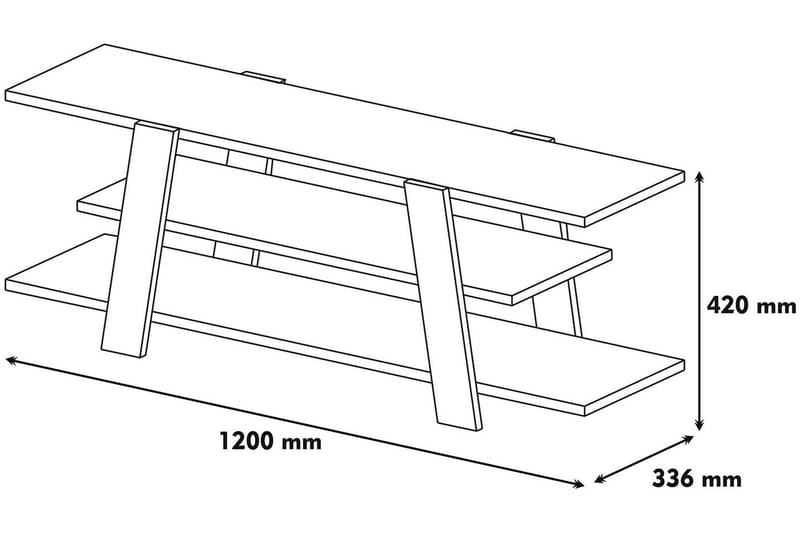 VARRED TV-Bänk 120 cm Brun - Möbler - Vardagsrum - Tv-möbler & mediamöbler - Tv-bänkar