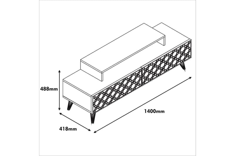 VARRED TV-Bänk 140 cm Brun - Möbler - Vardagsrum - Tv-möbler & mediamöbler - Tv-bänkar