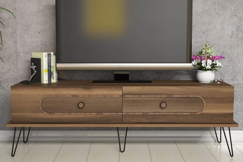 VARRED TV-Bänk 145 cm Brun - Brun - Möbler - Vardagsrum - Tv-möbler & mediamöbler - Tv-bänkar