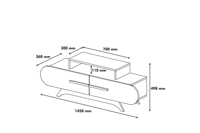 VARRED TV-Bänk 145 cm Brun - Möbler - Vardagsrum - Tv-möbler & mediamöbler - Tv-bänkar