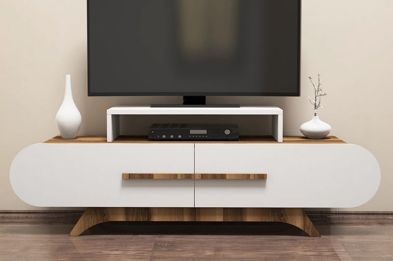 VARRED TV-Bänk 145 cm Brun/Vit - Möbler - Vardagsrum - Tv-möbler & mediamöbler - Tv-bänkar