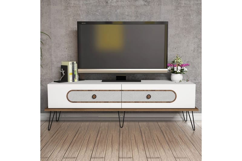 VARRED TV-Bänk 145 cm Vit - Möbler - Vardagsrum - Tv-möbler & mediamöbler - Tv-bänkar