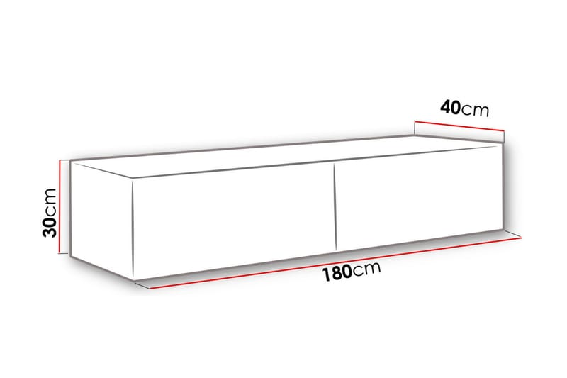 WILBER TV-bänk 180 cm - Svart - Möbler - Vardagsrum - Tv-möbler & mediamöbler - Tv-bänkar