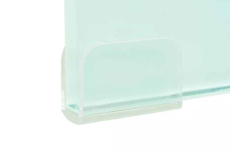 TV-bord glas vit 60x25x11 cm - Vit - Tv-hylla