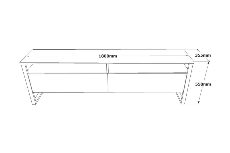 AGATEA Tv-möbelset 180x56 cm Grön - Möbler - Vardagsrum - Tv-möbler & mediamöbler - Tv-möbelset