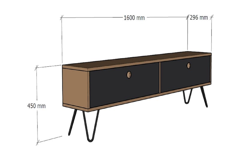 COMIDA Tv-möbelset 160 cm Svart - Möbler - Vardagsrum - Tv-möbler & mediamöbler - Tv-möbelset