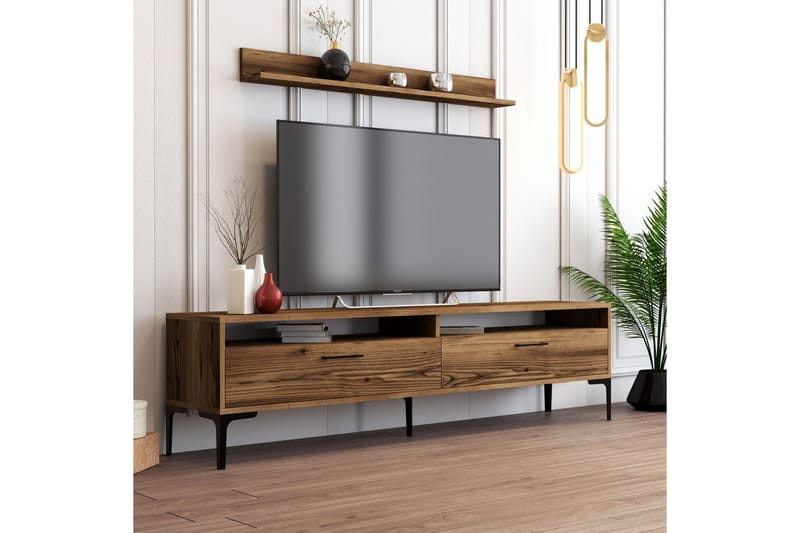 OBURUS Tv-möbelset 180x47 cm Brun - Möbler - Vardagsrum - Tv-möbler & mediamöbler - Tv-möbelset