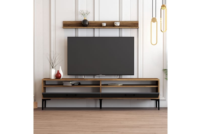 OBURUS Tv-möbelset 180x47 cm Brun - Möbler - Vardagsrum - Tv-möbler & mediamöbler - Tv-möbelset