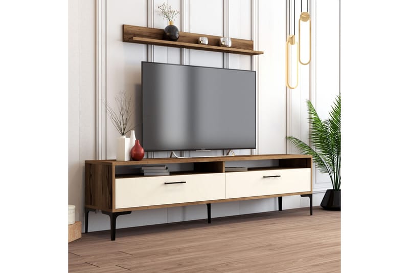 OBURUS Tv-möbelset 180x47 cm Brun - Möbler - Vardagsrum - Tv-möbler & mediamöbler - Tv-möbelset