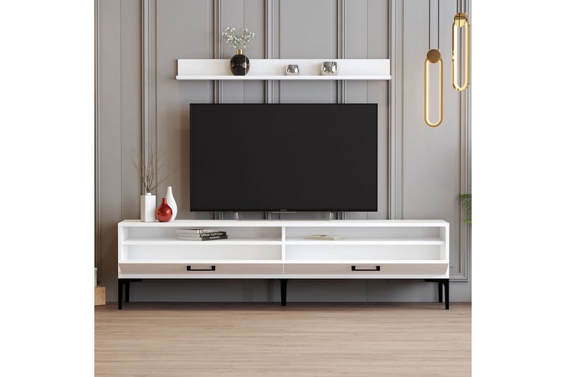 OBURUS Tv-möbelset 180x47 cm Vit - Möbler - Vardagsrum - Tv-möbler & mediamöbler - Tv-möbelset