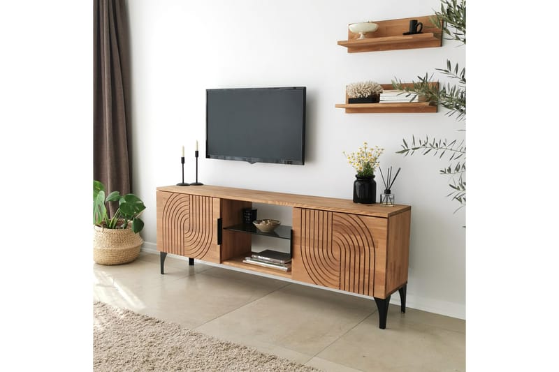 OBURUS Tv-möbelset 50x15 cm Brun - Möbler - Vardagsrum - Tv-möbler & mediamöbler - Tv-möbelset