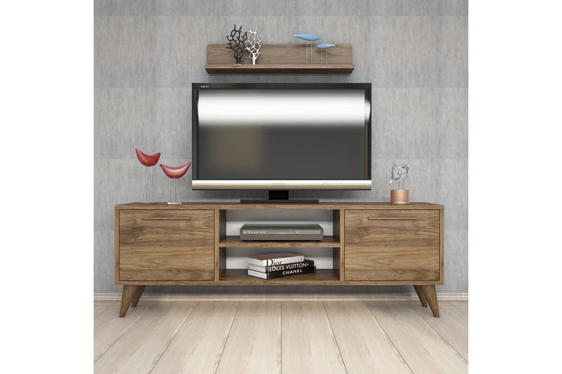 TV-MÖBELSET 49x138 cm Valnöt - Möbler - Vardagsrum - Tv-möbler & mediamöbler - Tv-möbelset