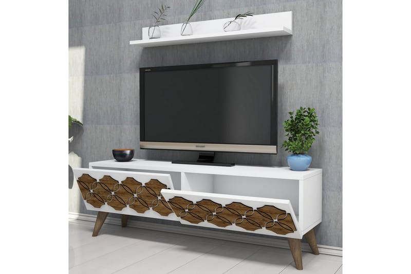 VARRED TV-Möbelset 120 cm Vit - Möbler - Vardagsrum - Tv-möbler & mediamöbler - Tv-möbelset