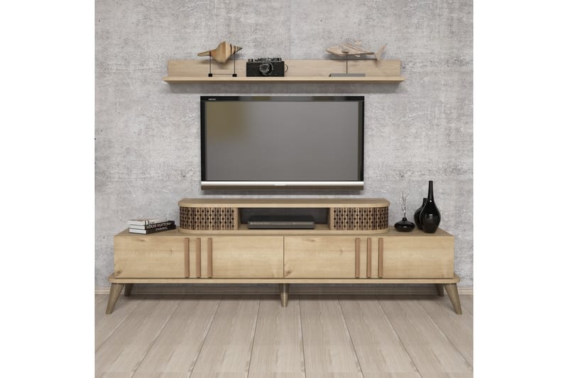 VARRED TV-Möbelset 168 cm Brun - Beige - Möbler - Vardagsrum - Tv-möbler & mediamöbler - Tv-möbelset