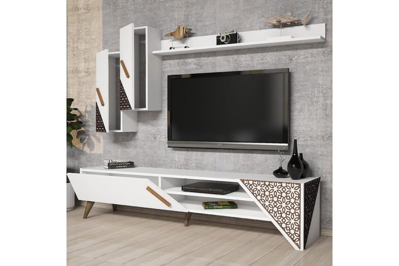 VARRED TV-Möbelset 180 cm Vit - Möbler - Vardagsrum - Tv-möbler & mediamöbler - Tv-möbelset