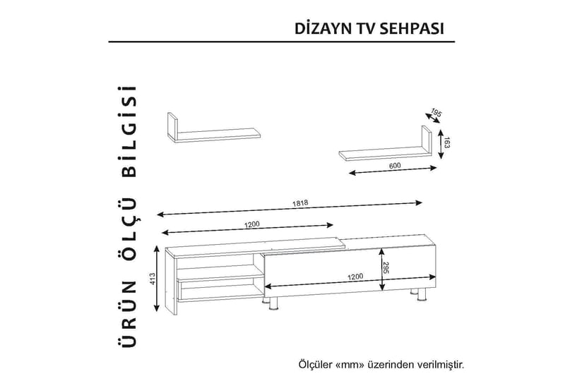 YOLANDO Tv-bänk Vit - Vit - Möbler - Vardagsrum - Tv-möbler & mediamöbler - Tv-möbelset