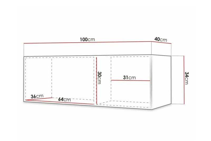 Dunvegan Tv-skåp 100 cm Vit - Möbler - Vardagsrum - Tv-möbler & mediamöbler - Tv-skåp