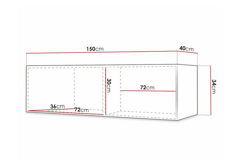 Dunvegan Tv-skåp 150 cm Svart - Möbler - Vardagsrum - Tv-möbler & mediamöbler - Tv-skåp