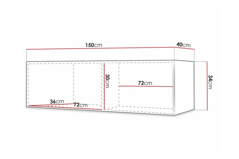 Dunvegan Tv-skåp 150 cm Svart - Möbler - Vardagsrum - Tv-möbler & mediamöbler - Tv-skåp