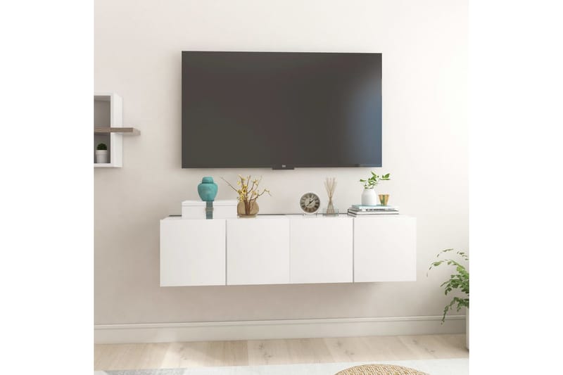 Hängande TV-skåp 2 st vit 60x30x30 cm - Vit - Möbler - Vardagsrum - Tv-möbler & mediamöbler - Tv-skåp