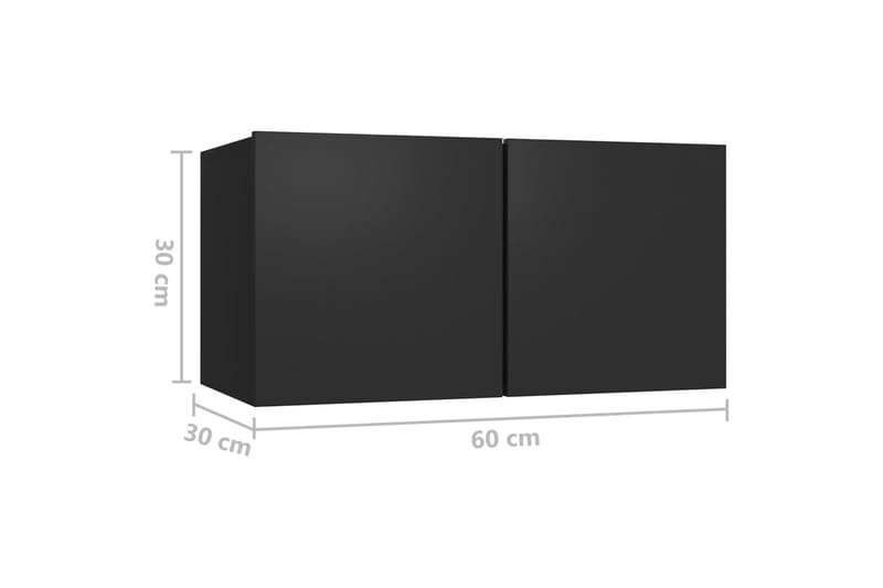 Hängande TV-skåp svart 60x30x30 cm - Svart - Möbler - Vardagsrum - Tv-möbler & mediamöbler - Tv-skåp