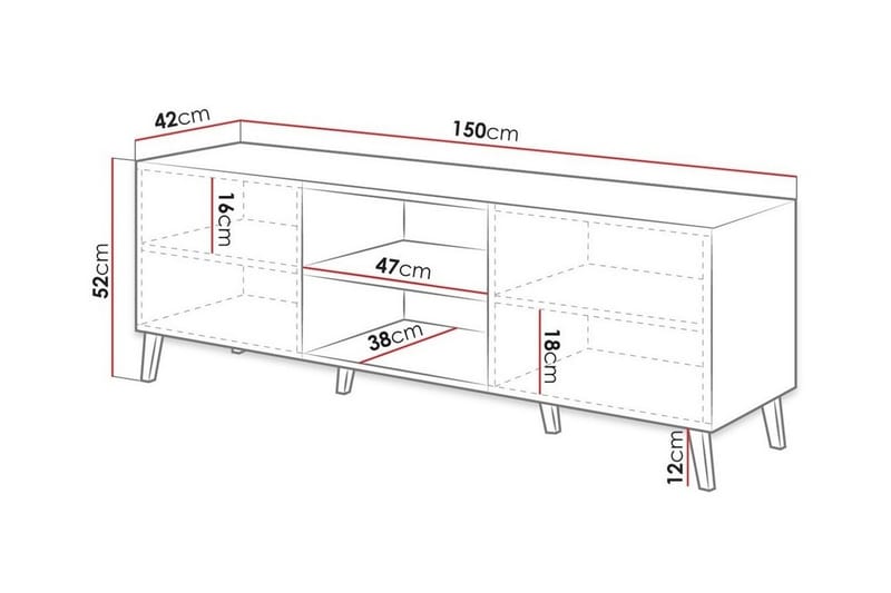 Juniskär Tv-skåp 150 cm Grafitgrå - Möbler - Vardagsrum - Tv-möbler & mediamöbler - Tv-skåp