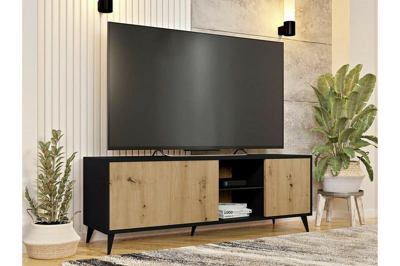 Kintore Tv-skåp 150 cm Svart - Möbler - Vardagsrum - Tv-möbler & mediamöbler - Tv-skåp