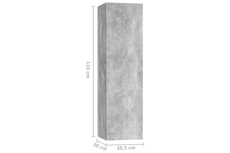 TV-skåp 5 delar betonggrå spånskiva - Grå - Möbler - Vardagsrum - Tv-möbler & mediamöbler - Tv-skåp