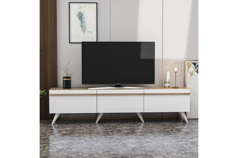 VALENTINA Tv-bänk 180x35 cm Vit - Möbler - Vardagsrum - Tv-möbler & mediamöbler - Tv-bänkar