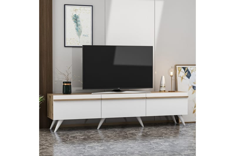 VALENTINA Tv-bänk 180x35 cm Vit - Möbler - Vardagsrum - Tv-möbler & mediamöbler - Tv-bänkar