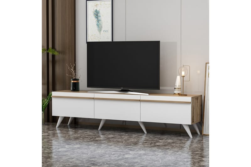 VALENTINA Tv-bänk 180x35 cm Vit - Möbler - Vardagsrum - Tv-möbler & mediamöbler - Tv-bänkar