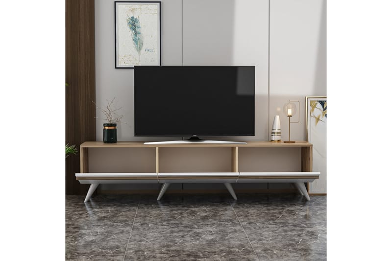 VALENTINA Tv-bänk 180x35 cm Vit - Möbler - Vardagsrum - Tv-möbler & mediamöbler - Tv-bänkar