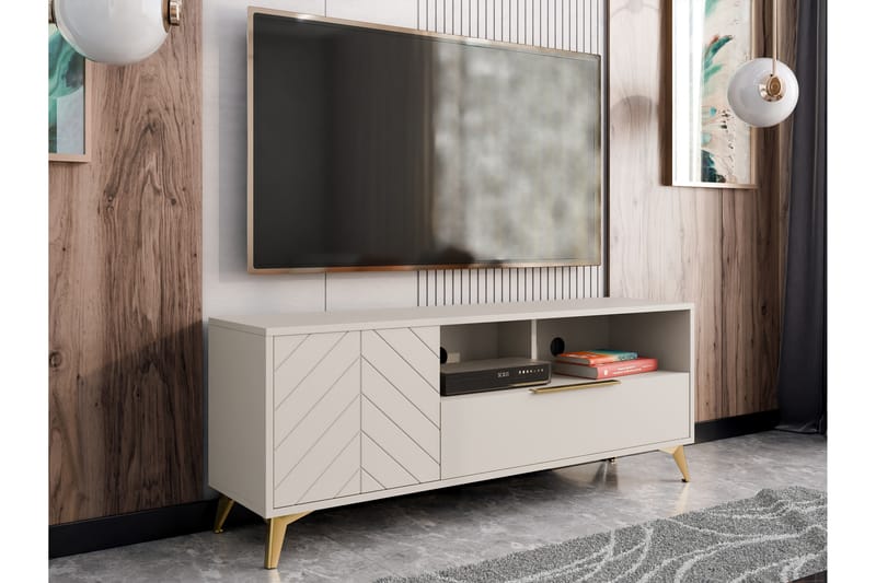 Vemdalen Tv-bänk 154 cm Sand beige - Möbler - Vardagsrum - Tv-möbler & mediamöbler - Tv-bänkar