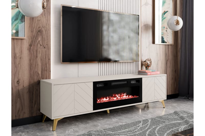 Vemdalen Tv-bänk 184 cm Sand beige - Möbler - Vardagsrum - Tv-möbler & mediamöbler - Tv-bänkar