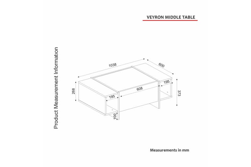 VEYRON Tv-bänk 103,8 cm Svart/Guld - Möbler - Vardagsrum - Tv-möbler & mediamöbler - Tv-bänkar