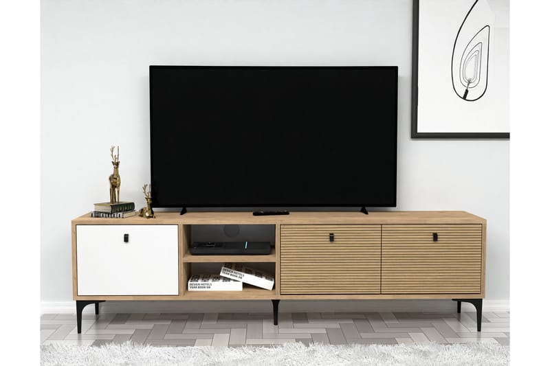 Vision Tv-bänk 180 cm Vit/Ek - Möbler - Vardagsrum - Tv-möbler & mediamöbler - Tv-bänkar