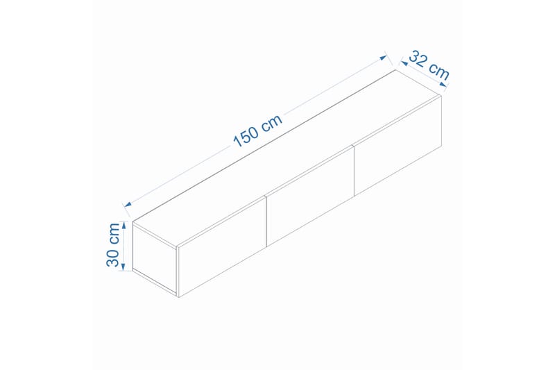 West Tv-bänk 150 cm Antracit - Möbler - Vardagsrum - Tv-möbler & mediamöbler - Tv-bänkar