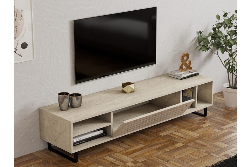 WOLIS Tv-bänk 160 cm Beige - Möbler - Vardagsrum - Tv-möbler & mediamöbler - Tv-bänkar