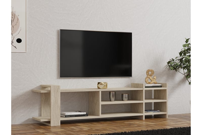 Zeyna Tv-bänk 156 cm Beige - Möbler - Vardagsrum - Tv-möbler & mediamöbler - Tv-bänkar