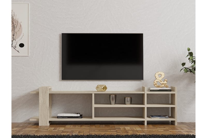 Zeyna Tv-bänk 156 cm Beige - Möbler - Vardagsrum - Tv-möbler & mediamöbler - Tv-bänkar