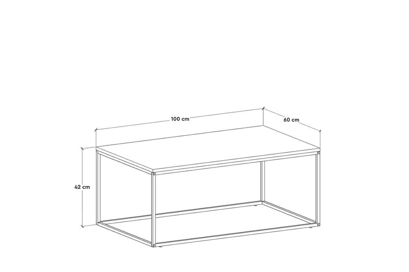 AJMIT Soffbord 100x60 cm Brun - Möbler - Vardagsrum - Soffbord & vardagsrumsbord - Soffbord