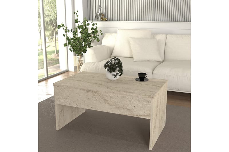 Akilli Soffbord 90 cm Beige - Möbler - Vardagsrum - Soffbord & vardagsrumsbord - Soffbord