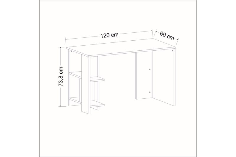 ALYASMIN Skrivbord 120x60 cm Vit - Möbler - Hemmakontor - Skrivbord