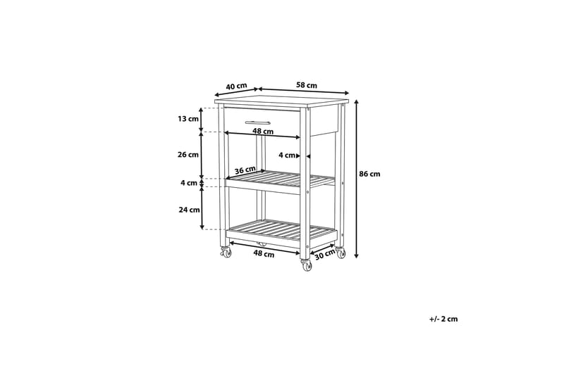 HIUMA Serveringsbord 58 cm - Möbler - Vardagsrum - Soffbord & vardagsrumsbord - Avlastningsbord & konsolbord