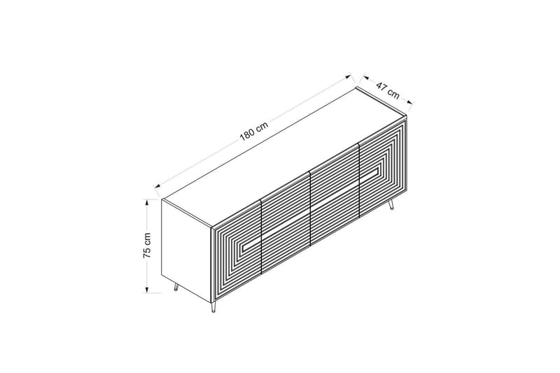 Jose Konsollbord 180 cm Antracit - Möbler - Vardagsrum - Soffbord & vardagsrumsbord - Avlastningsbord & konsolbord