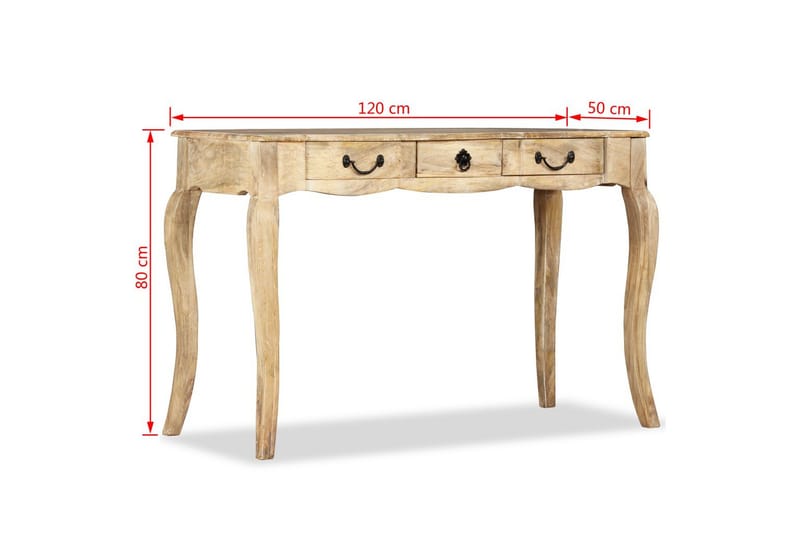 Konsolbord massivt mangoträ 120x50x80 cm - Brun - Möbler - Vardagsrum - Soffbord & vardagsrumsbord - Avlastningsbord & konsolbord