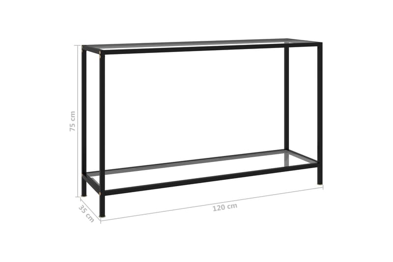 Konsolbord transparent 120x35x75 cm härdat glas - Transparent - Möbler - Vardagsrum - Soffbord & vardagsrumsbord - Avlastningsbord & konsolbord