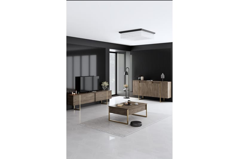 Luxe Konsollbord 160 cm Brun/Guld - Hallbord - Bord - Avlastningsbord & konsolbord