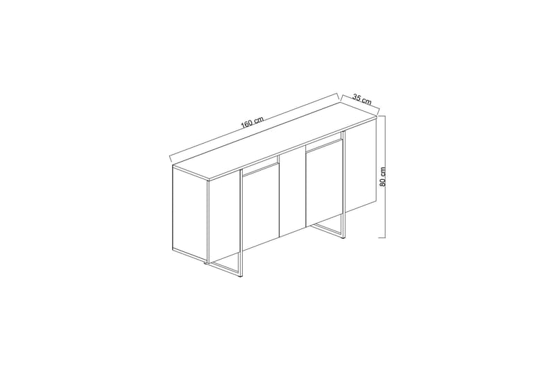 Luxe Konsollbord 160 cm Brun/Svart - Möbler - Vardagsrum - Soffbord & vardagsrumsbord - Avlastningsbord & konsolbord