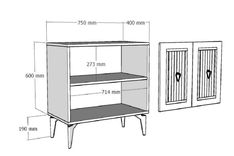 Nandy Konsollbord 75 cm Guld/Vit - Möbler - Vardagsrum - Soffbord & vardagsrumsbord - Avlastningsbord & konsolbord